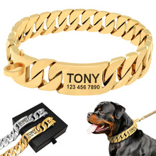 Load image into Gallery viewer, Personalized Pet Chain Dog Collar