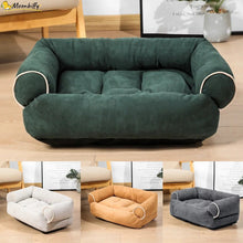 Load image into Gallery viewer, Solid Color Dog Bed Deerskin Fleece