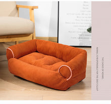 Load image into Gallery viewer, Solid Color Dog Bed Deerskin Fleece