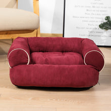 Load image into Gallery viewer, Solid Color Dog Bed Deerskin Fleece