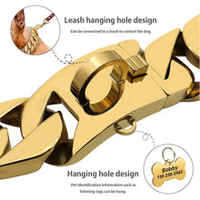 Load image into Gallery viewer, Metal Dog Cuban Chain Strong Stainless Steel Collar