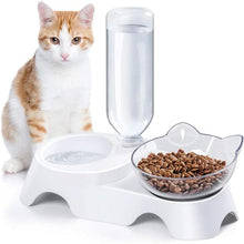 Load image into Gallery viewer, Pet Double Bowls ,Water Feeder With Auto Water Dispenser