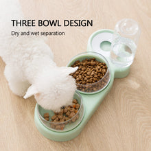 Load image into Gallery viewer, Pet Double Bowls ,Water Feeder With Auto Water Dispenser