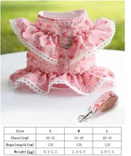 Load image into Gallery viewer, Floral Chest Leash Lace Pet Dress
