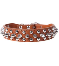 Load image into Gallery viewer, Leather Spiked Dog Collar
