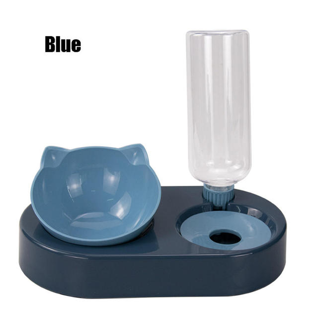 Pet Double Bowls ,Water Feeder With Auto Water Dispenser