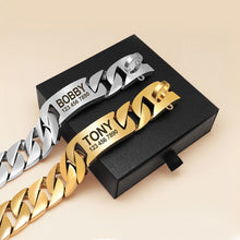 Load image into Gallery viewer, Personalized Pet Chain Dog Collar
