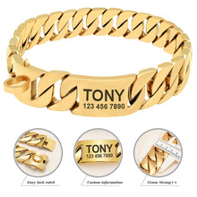 Load image into Gallery viewer, Personalized Pet Chain Dog Collar
