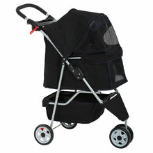 Load image into Gallery viewer, New Black Pet Stroller Cat Dog Cage 3 Wheels Stroller Travel Folding Carrier

