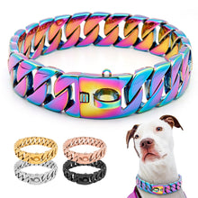 Load image into Gallery viewer, Metal Dog Cuban Chain Strong Stainless Steel Collar
