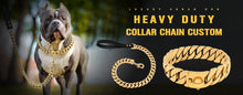 Load image into Gallery viewer, Metal Dog Cuban Chain Strong Stainless Steel Collar
